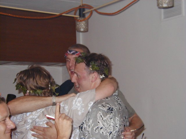 Thomas (von hinten), Frank (mitte) und Daniel (rechts)