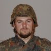 Thomas im Bundeswehr-Flecktarn