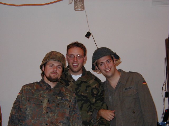 Drei Soldaten: Thomas, Daniel und Daniel