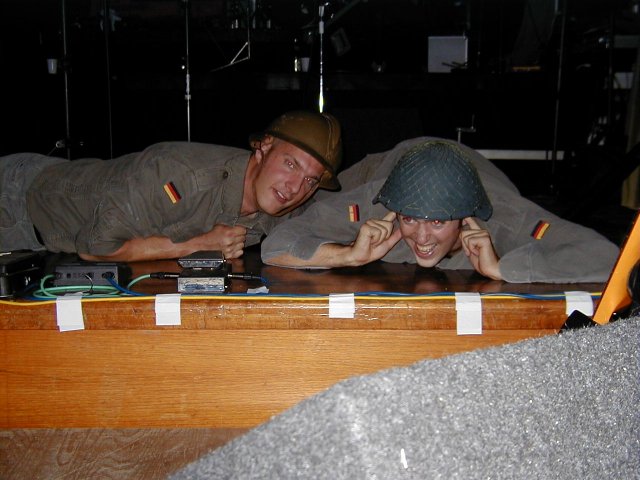 In Deckung: Frank und Daniel