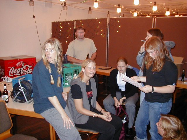 Besprechung im Backstage-Bereich