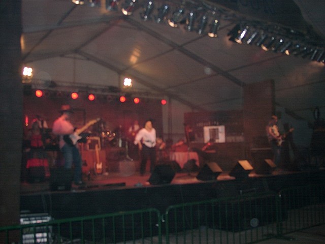 Andy an der Gitarre, Renate am Gesang